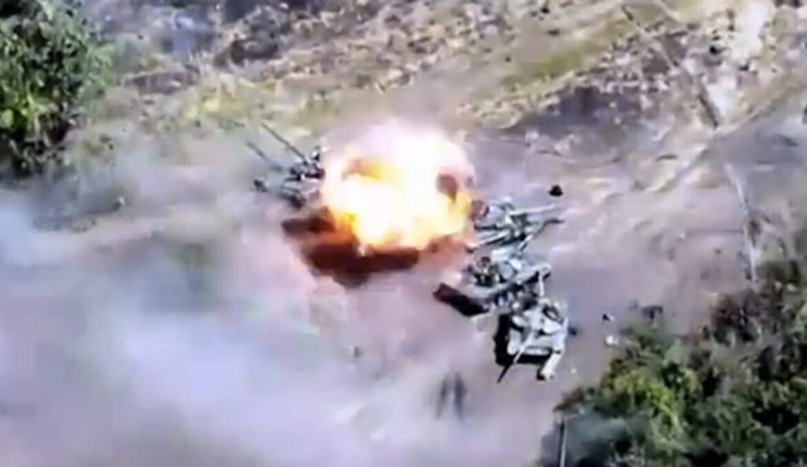 Video: Russian Tanks Go Up In Smoke After Ukraine Airstrikes